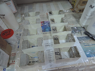 Рисунок подготовки образцов к нанесению монтажной пены